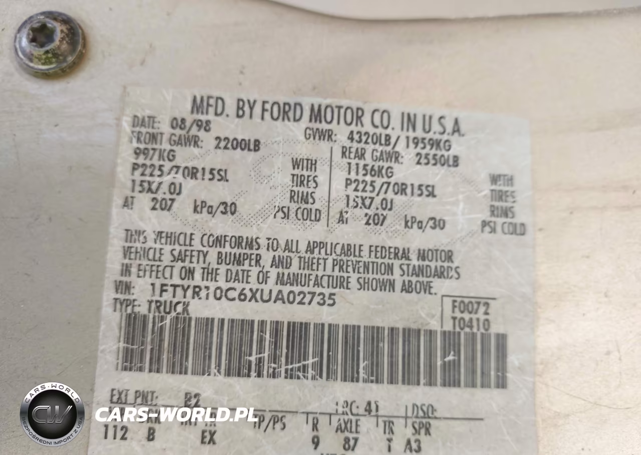 1999 Ford Ranger Xl-Xlt VIN:1FTYR10C6XUA02735 - 9