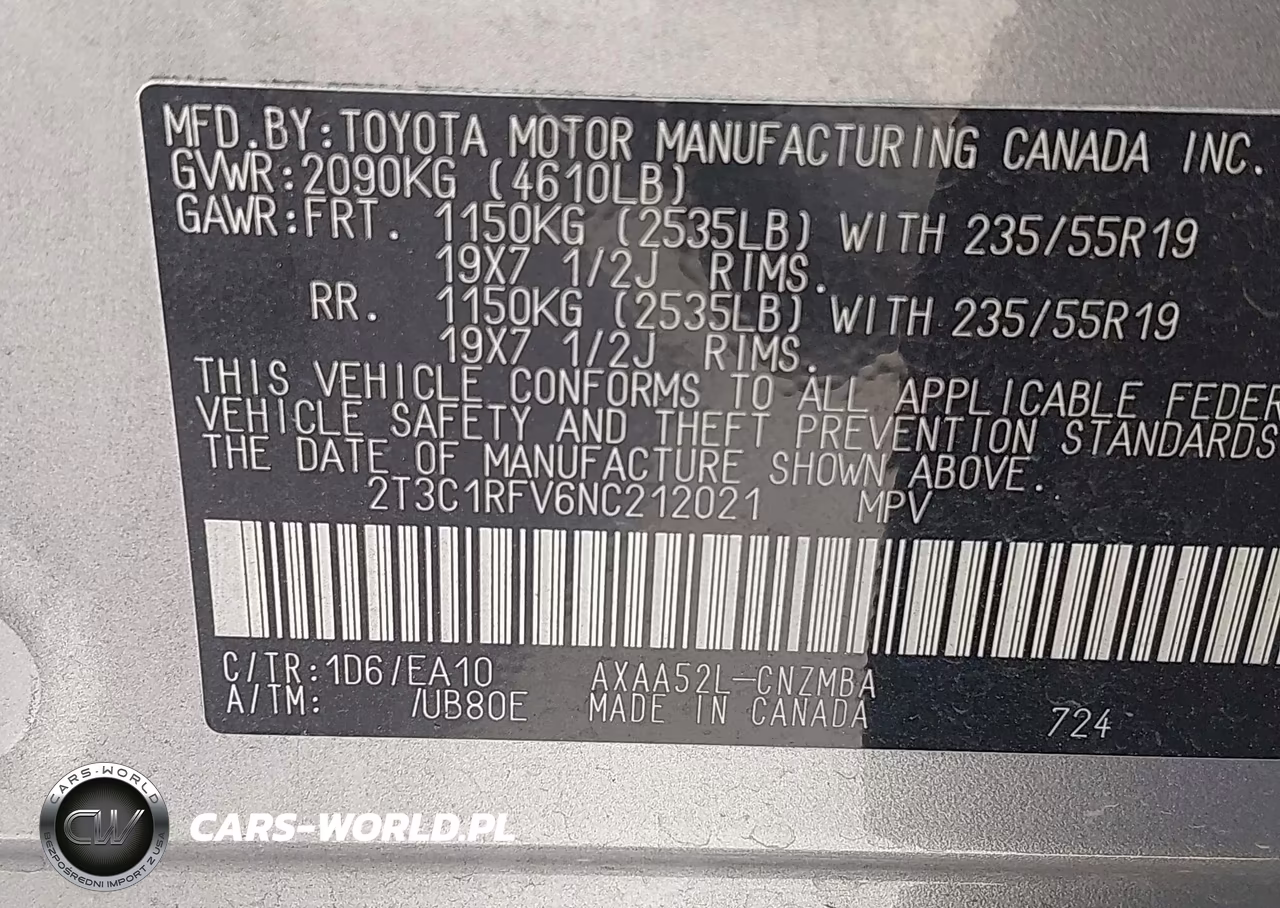 2022 Toyota Rav4 Xle Premium VIN:2T3C1RFV6NC212021 - 9