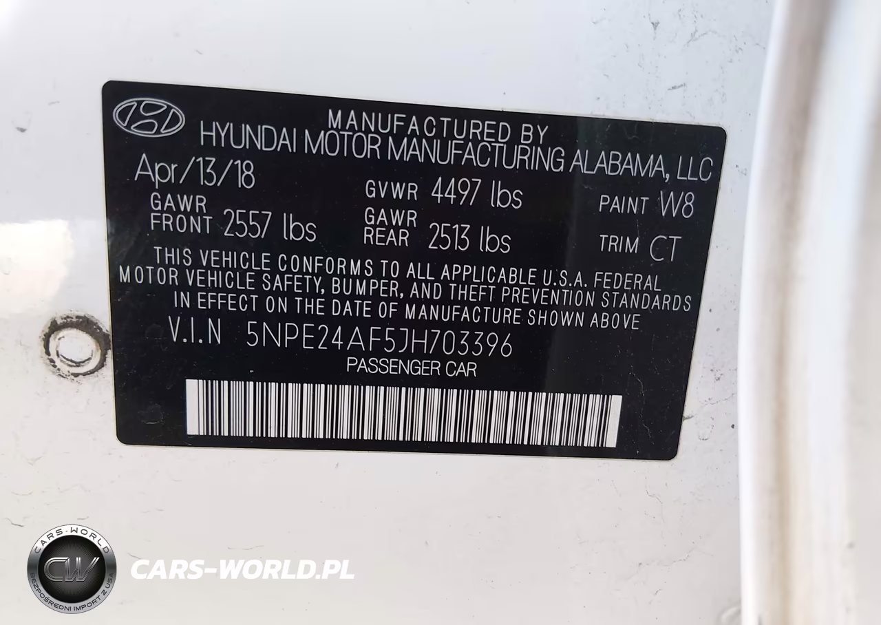 2018 Hyundai Sonata Se VIN:5NPE24AF5JH703396 - 9