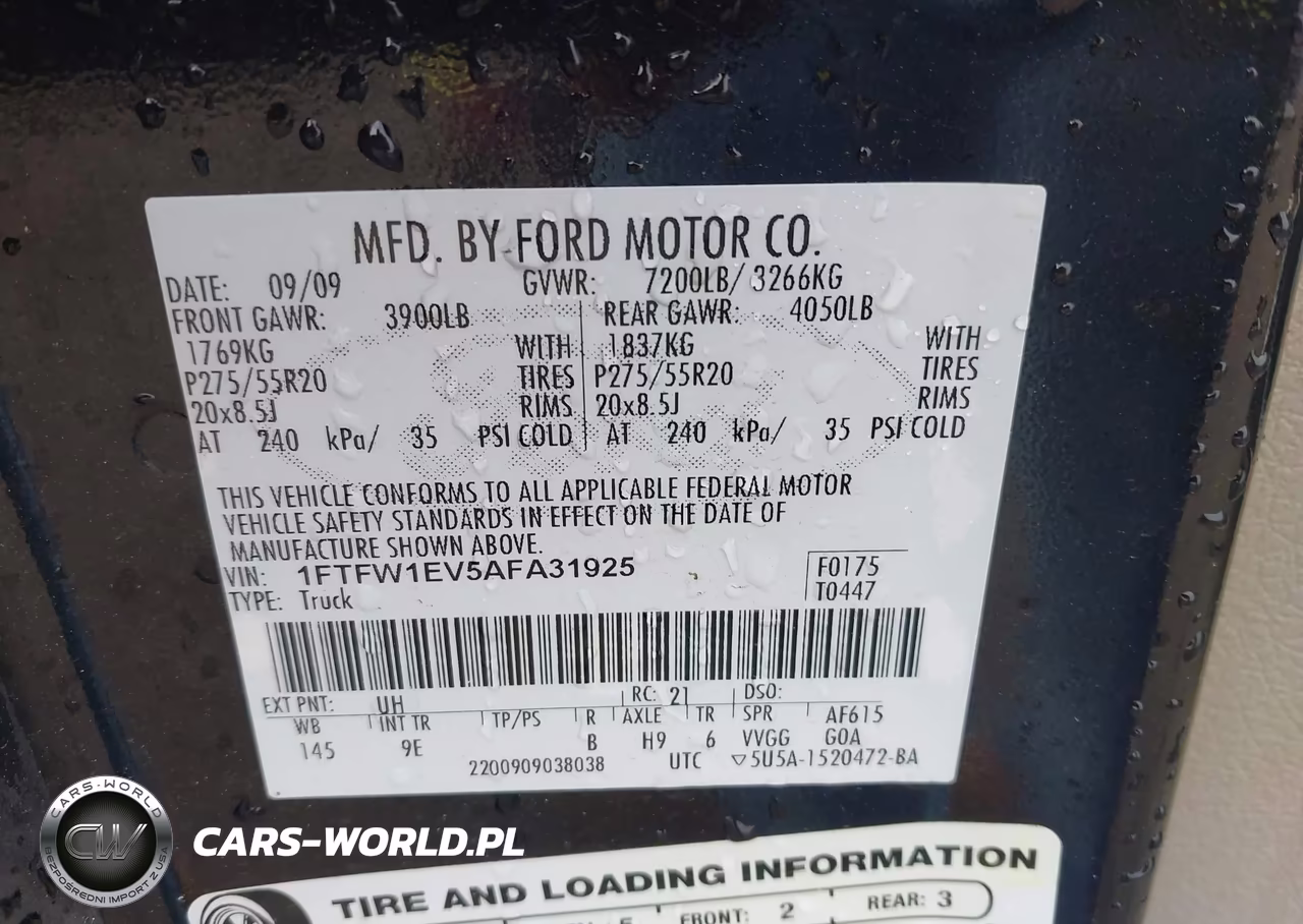 2010 Ford F-150 Fx4-Harley-Davidson-King Ranch-Lariat-Platinum-Xl-Xlt VIN:1FTFW1EV5AFA31925 - 9
