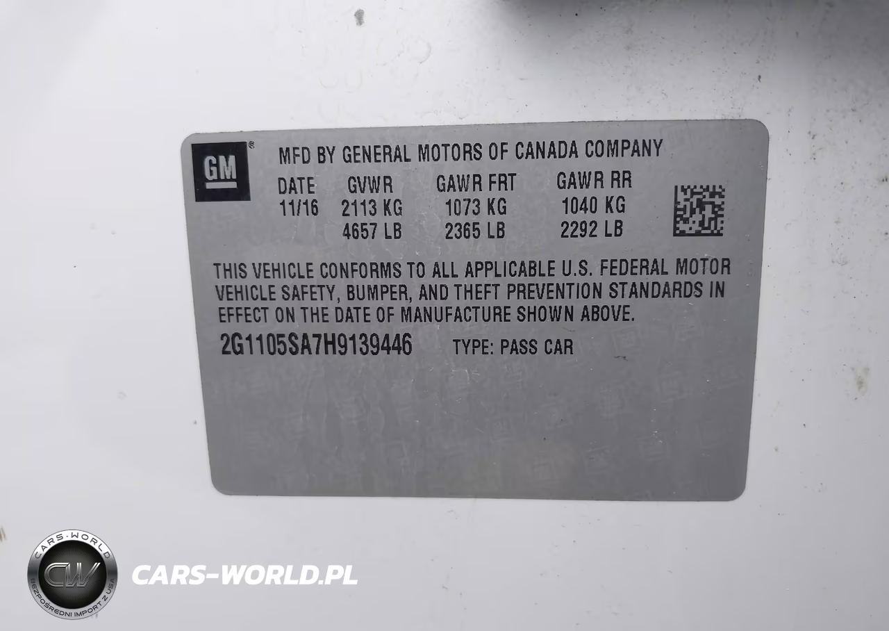 2017 Chevrolet Impala 1Lt VIN:2G1105SA7H9139446 - 9