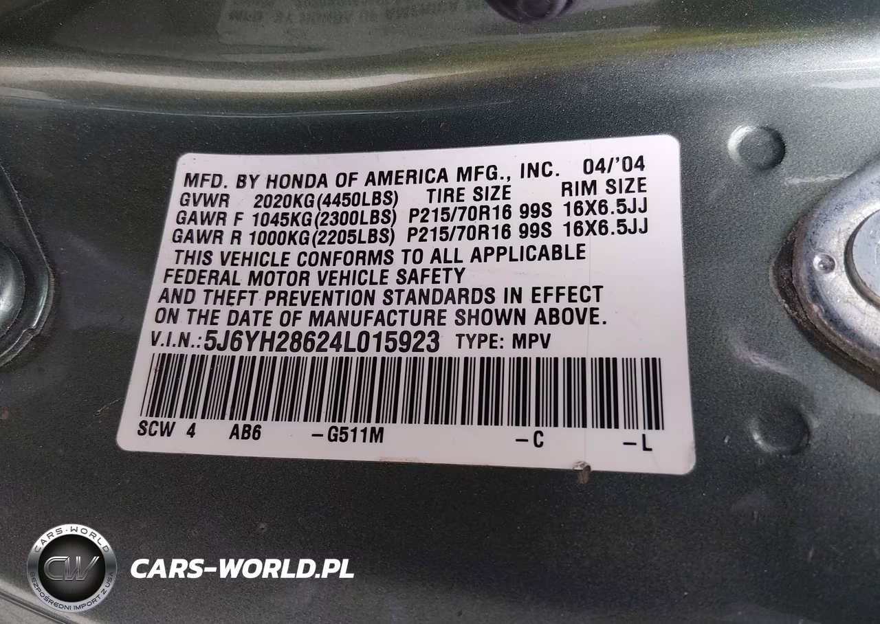 2004 Honda Element Ex VIN:5J6YH28624L015923 - 9