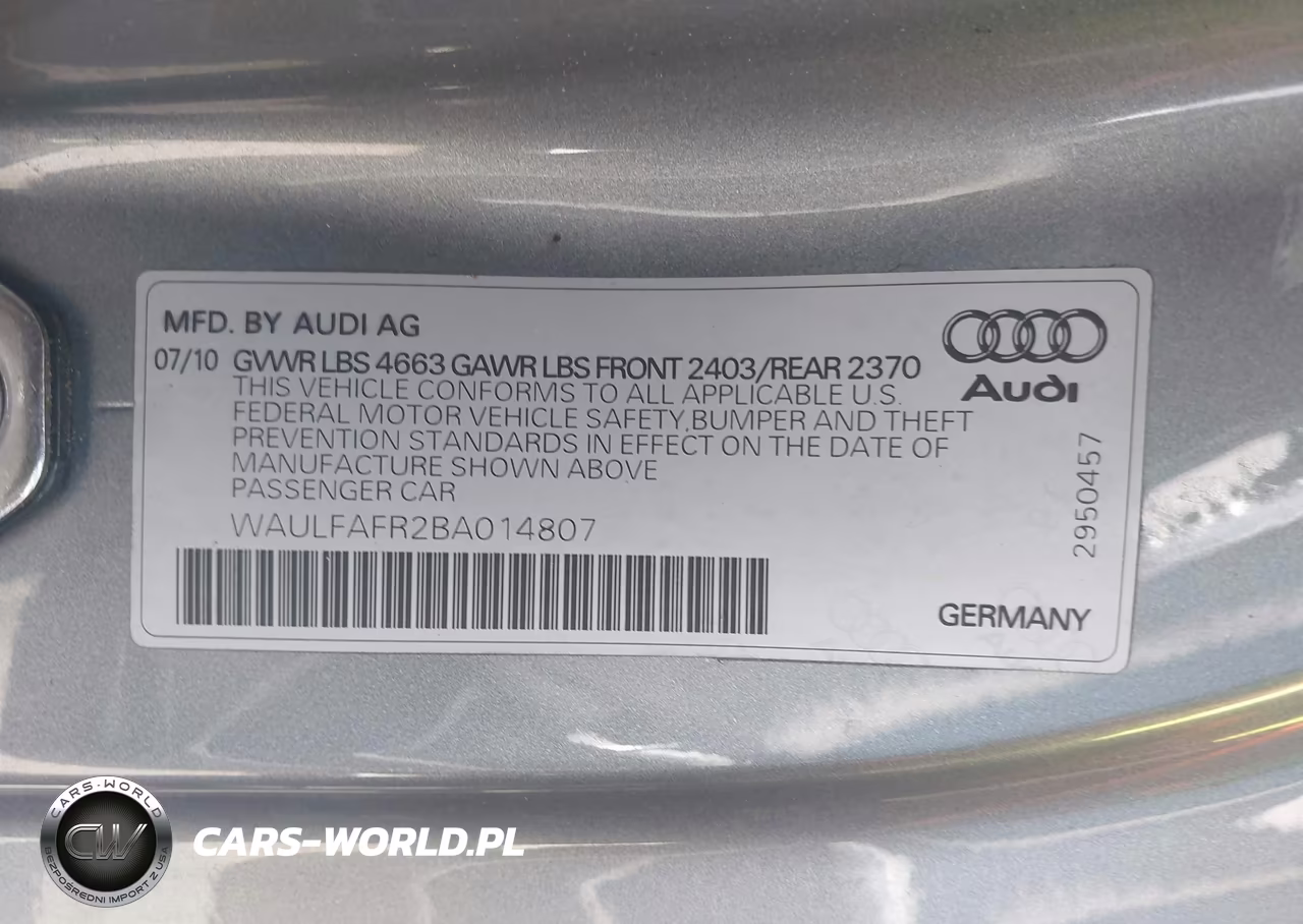 2011 Audi A5 2.0T Premium VIN:WAULFAFR2BA014807 - 9
