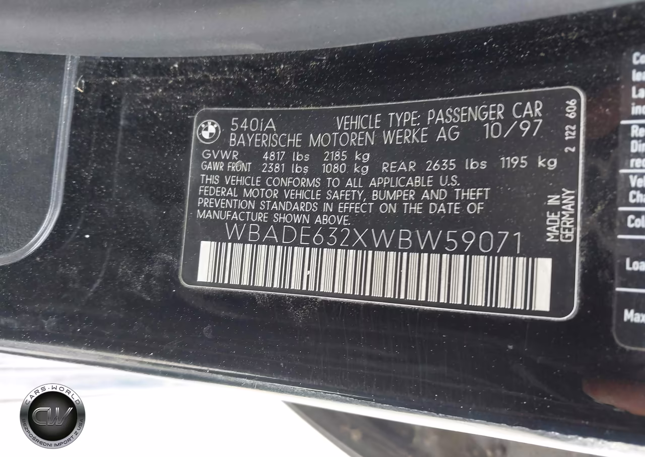 1998 BMW 540Ia VIN:WBADE632XWBW59071 - 9