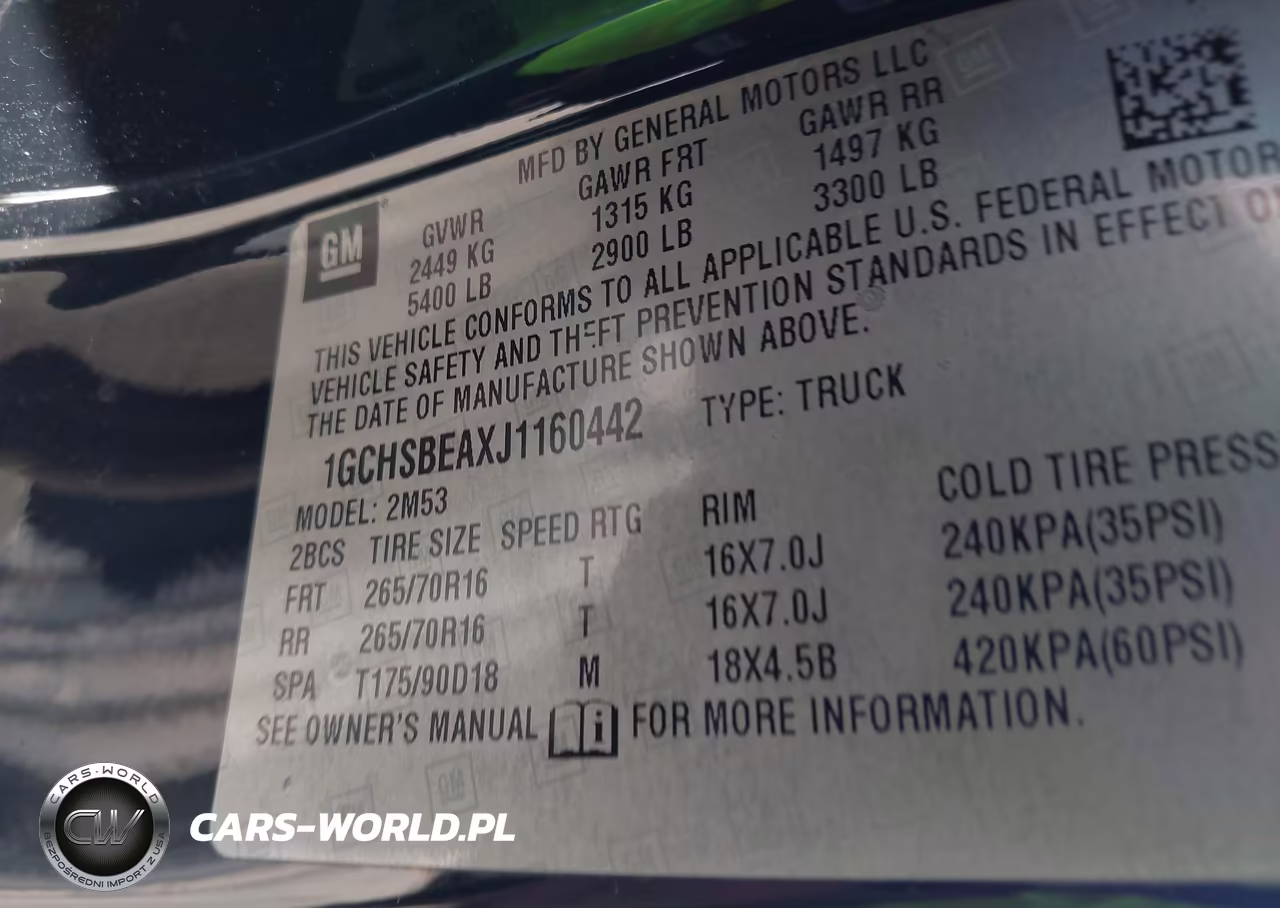2018 Chevrolet Colorado Wt VIN:1GCHSBEAXJ1160442 - 6