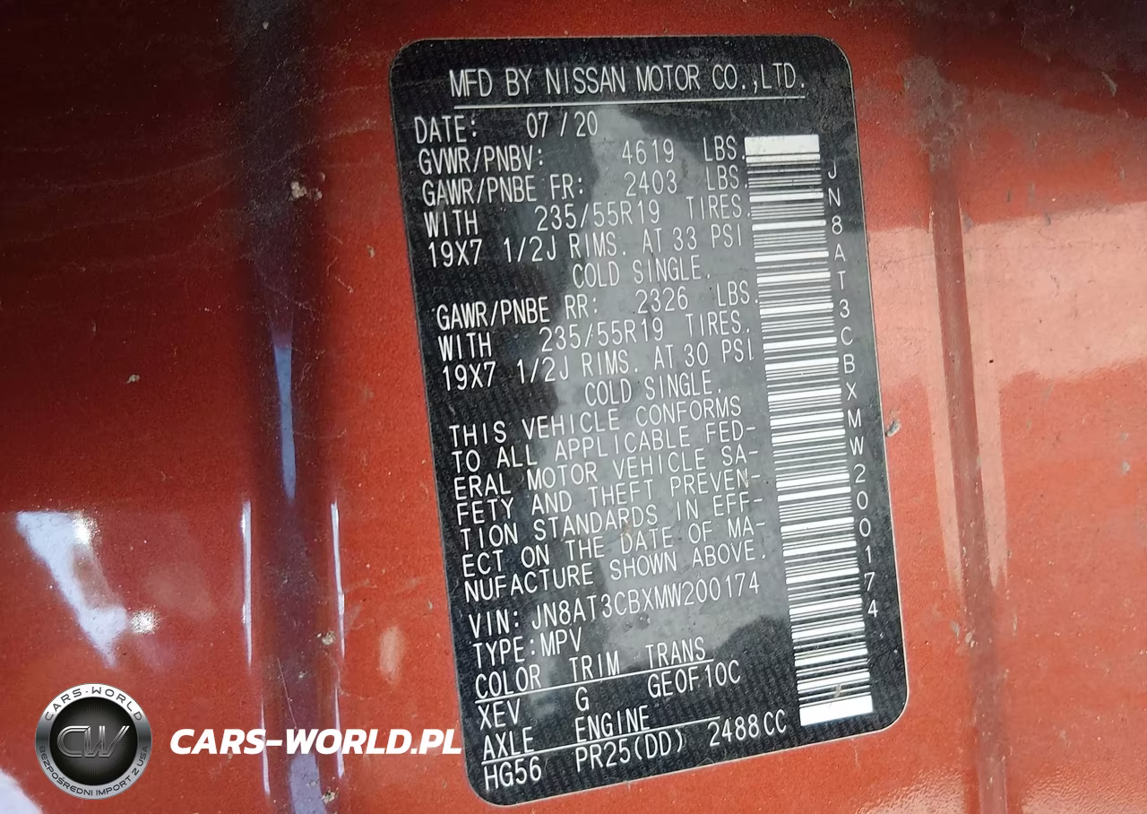 2021 Nissan Rogue Sl Intelligent Awd VIN:JN8AT3CBXMW200174 - 9