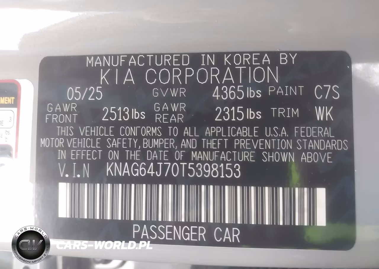 2026 Kia K5 Gt-Line Fwd VIN:KNAG64J70T5398153 - 9