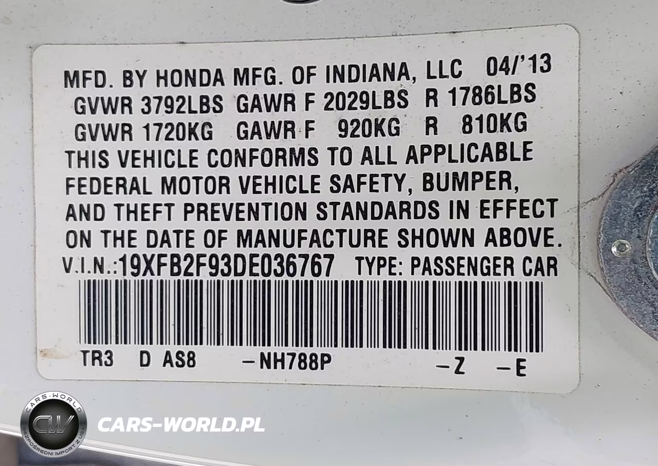 2013 Honda Civic Ex-L VIN:19XFB2F93DE036767 - 9