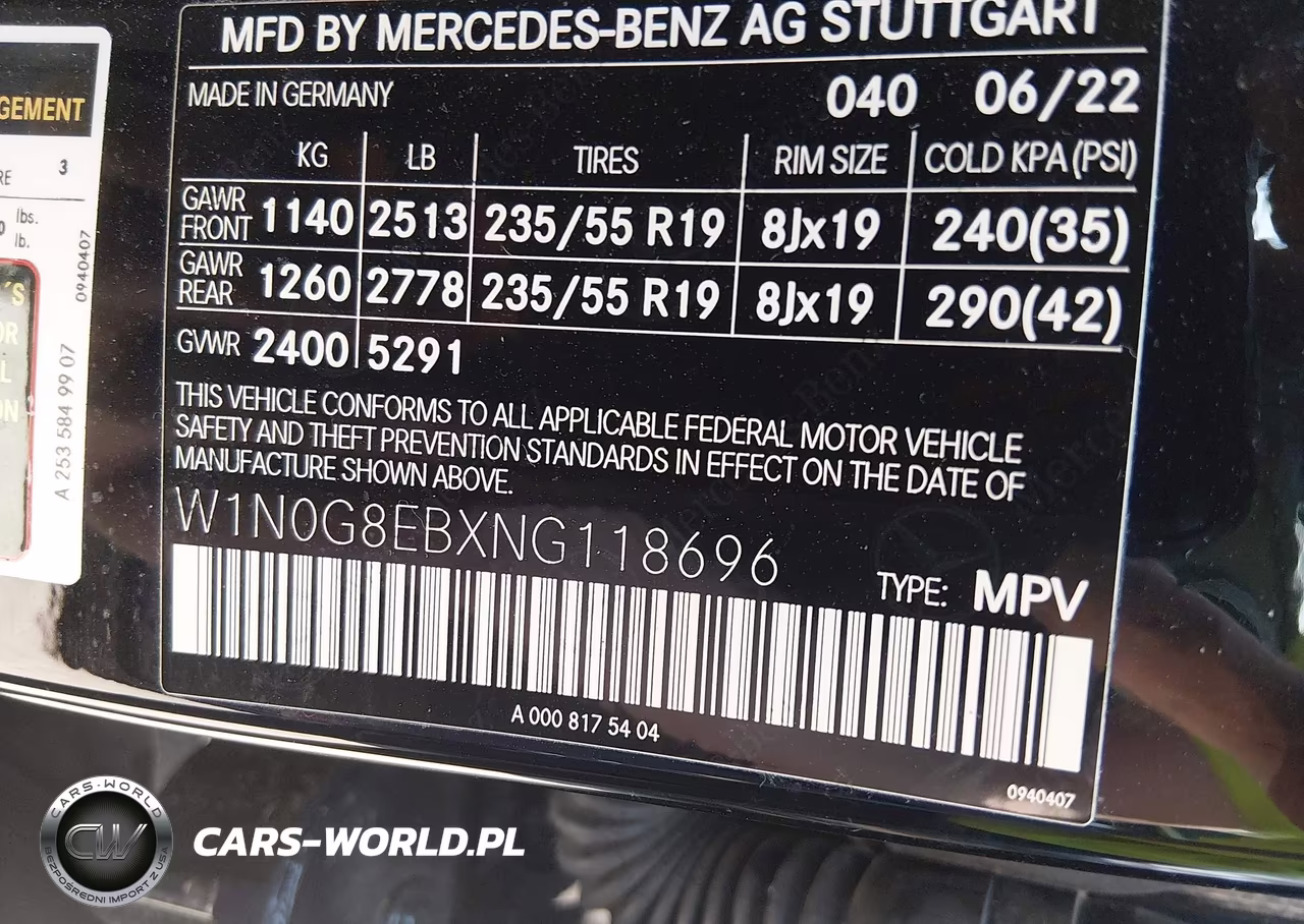 2022 Mercedes-Benz Glc 300 4Matic Suv VIN:W1N0G8EBXNG118696 - 9