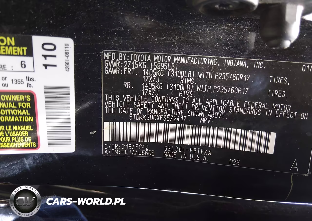 2015 Toyota Sienna Le 8 Passenger VIN:5TDKK3DCXFS572417 - 9