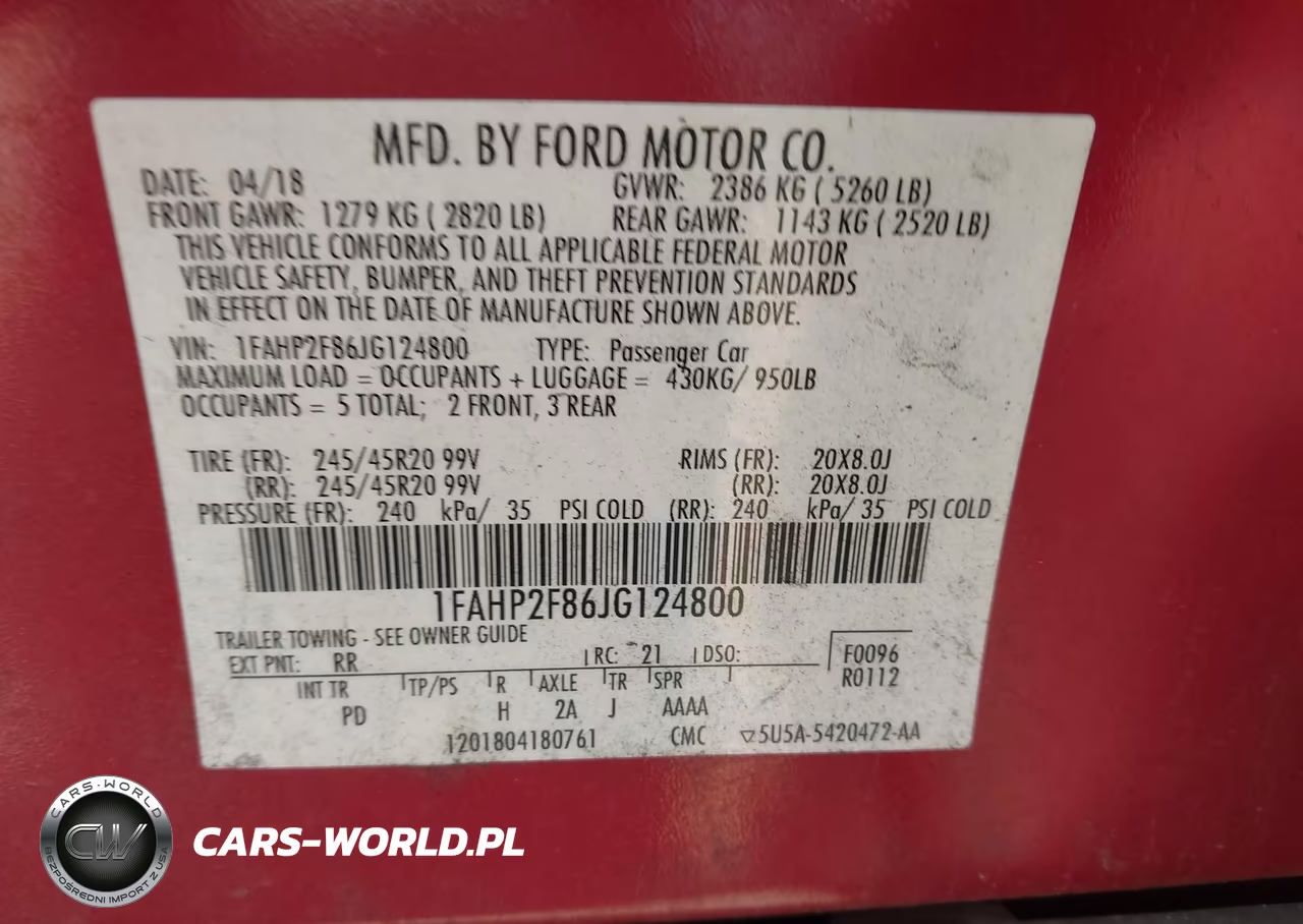 2018 Ford Taurus Limited VIN:1FAHP2F86JG124800 - 9