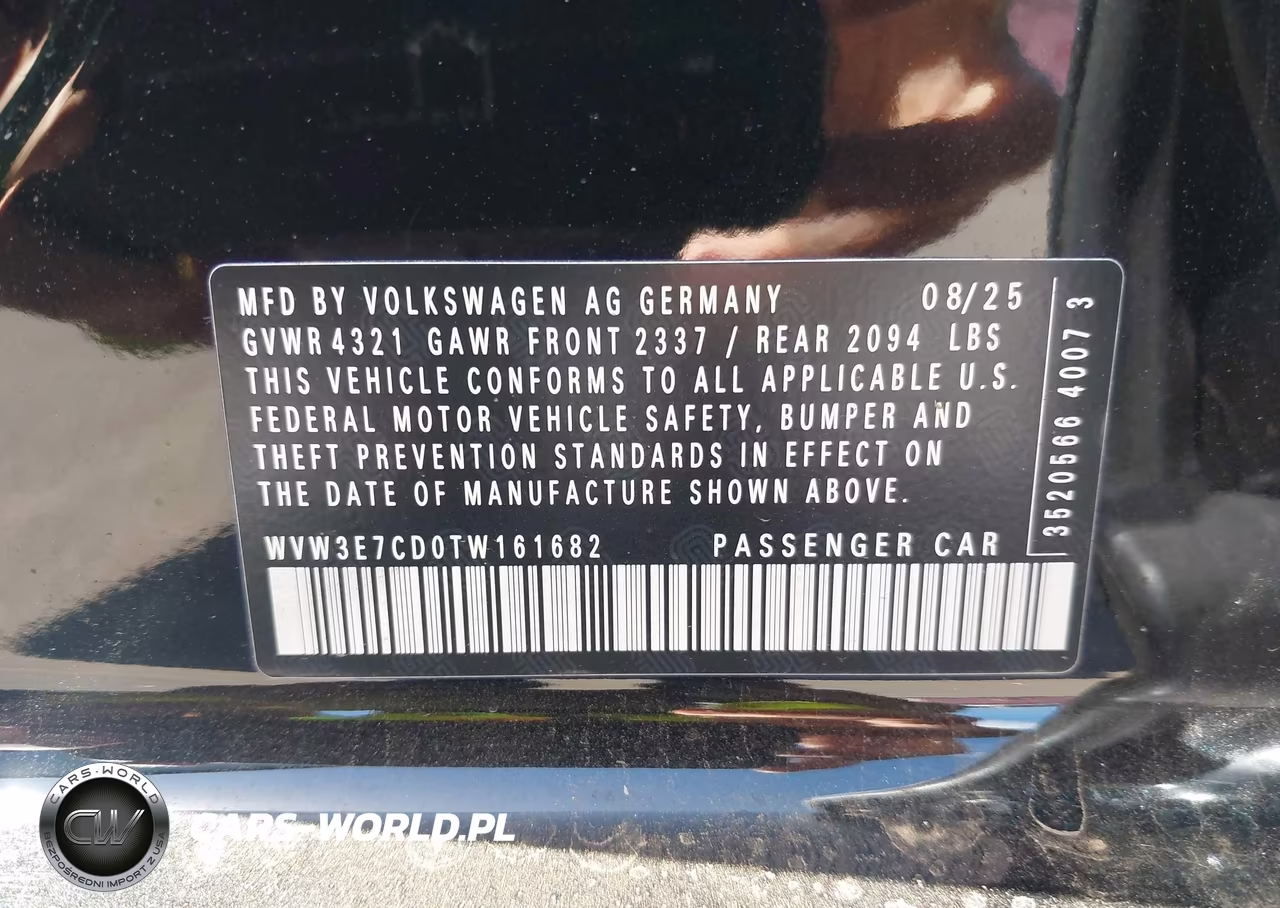2026 Volkswagen Golf Gti Se VIN:WVW3E7CD0TW161682 - 9