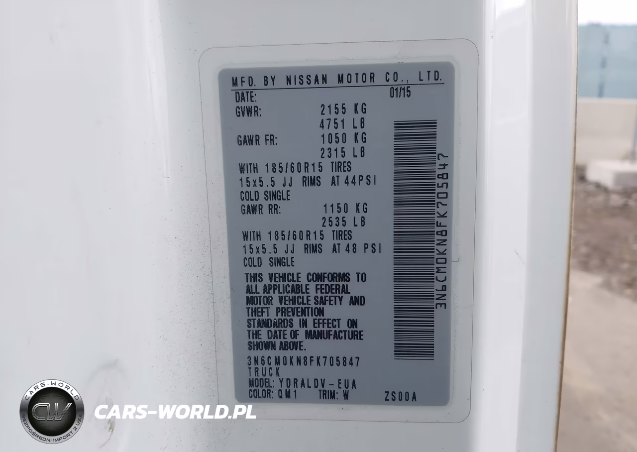 2015 Nissan Nv200 S VIN:3N6CM0KN8FK705847 - 9