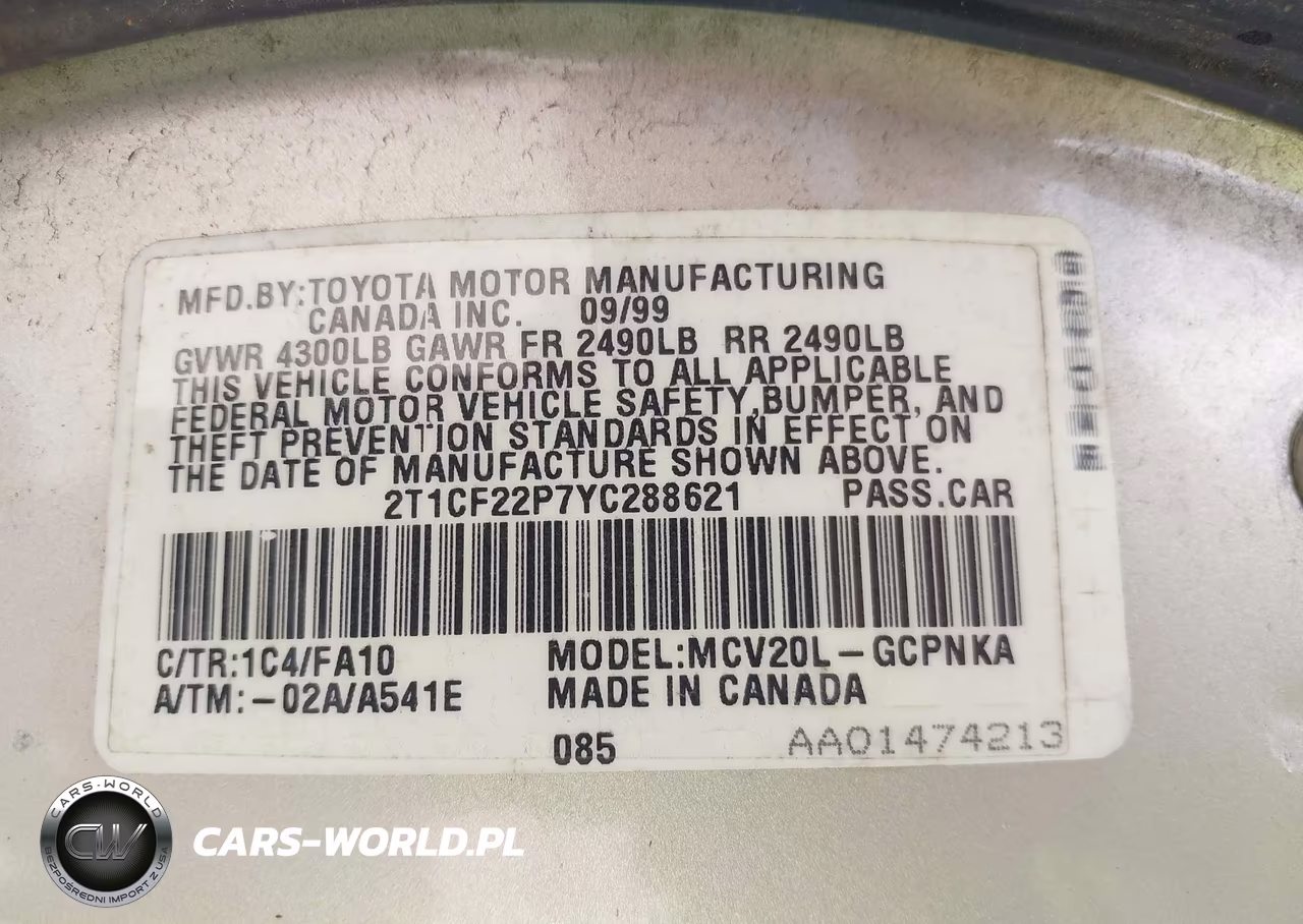 2000 Toyota Camry Solara Se V6 VIN:2T1CF22P7YC288621 - 9
