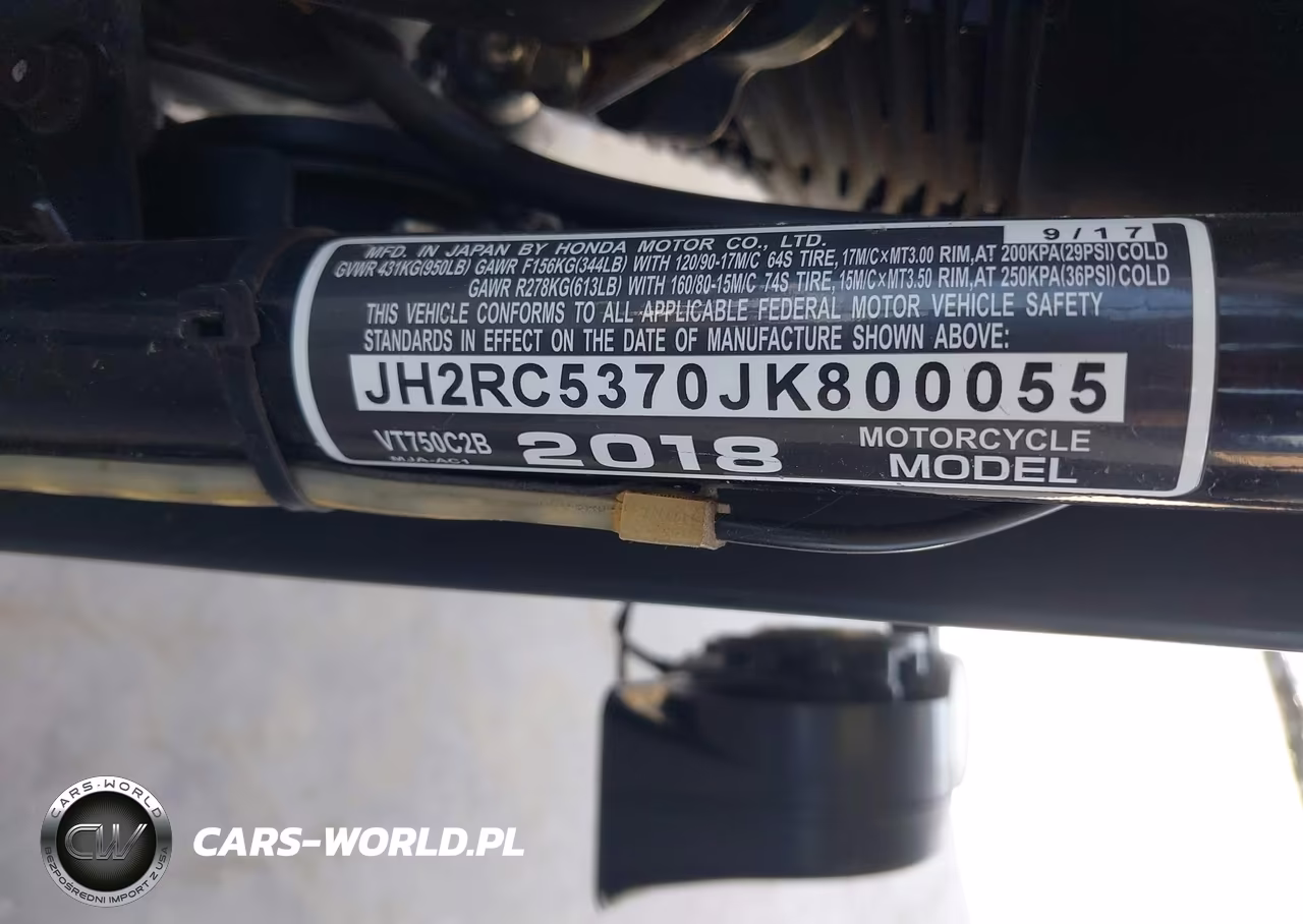 2018 Honda Vt750 C2B VIN:JH2RC5370JK800055 - 10