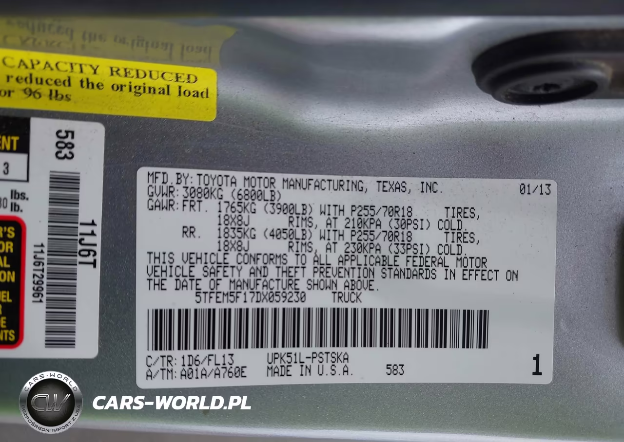 2013 Toyota Tundra Grade 4.6L V8 VIN:5TFEM5F17DX059230 - 9
