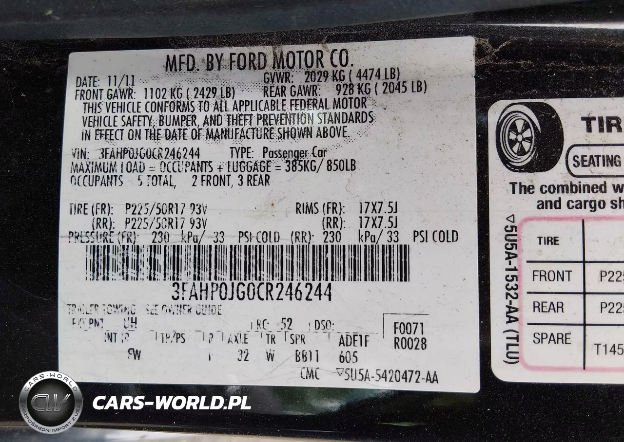 2012 Ford Fusion Sel VIN:3FAHP0JG0CR246244 - 9