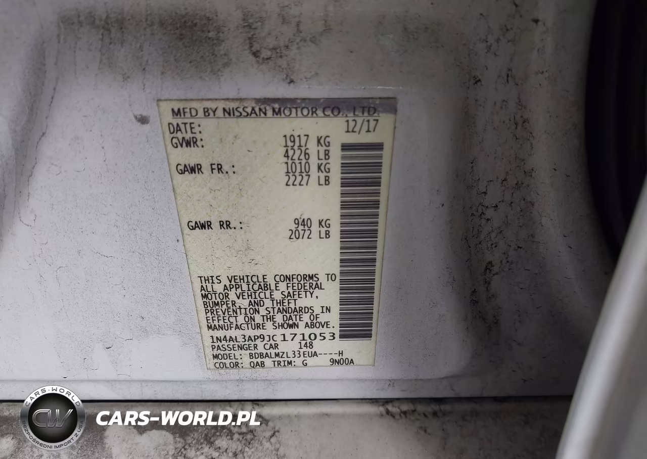 2018 Nissan Altima 2.5 Sv VIN:1N4AL3AP9JC171053 - 9