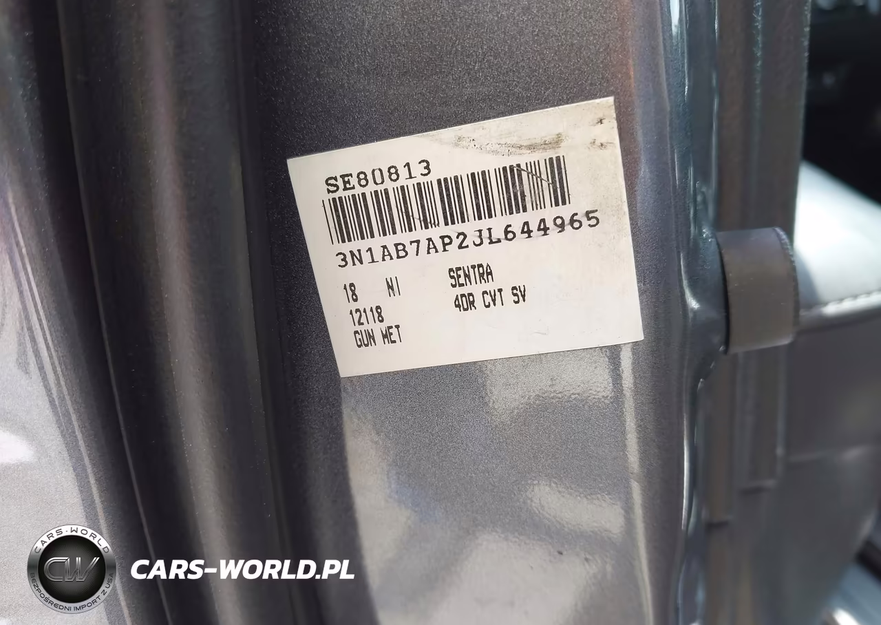 2018 Nissan Sentra Sv VIN:3N1AB7AP2JL644965 - 9