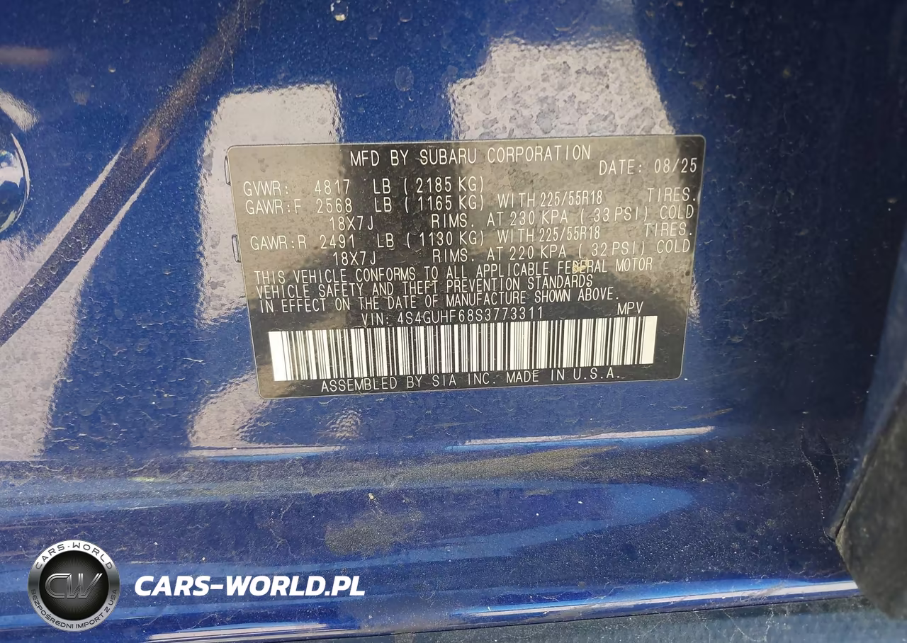2025 Subaru Crosstrek Sport VIN:4S4GUHF68S3773311 - 9