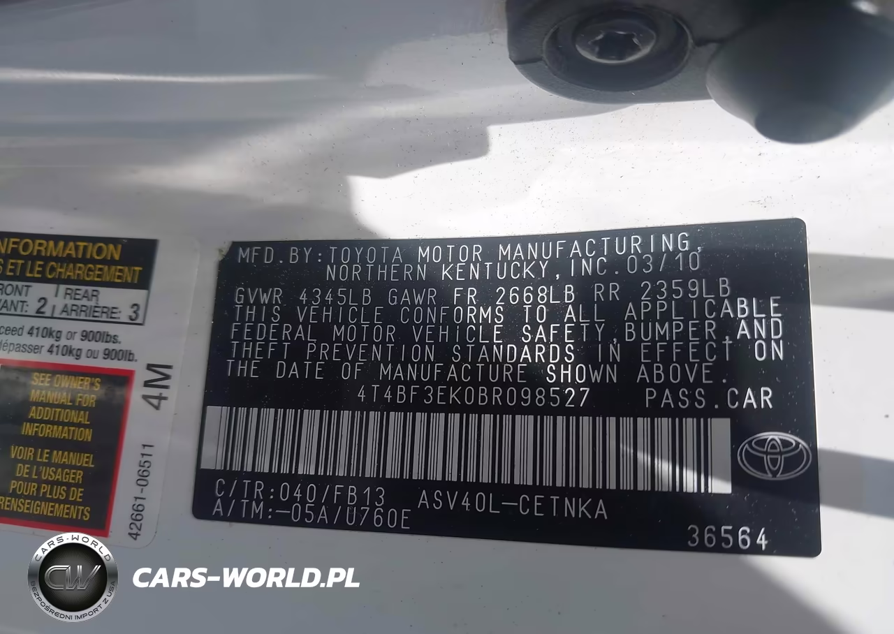 2011 Toyota Camry Le VIN:4T4BF3EK0BR098527 - 9