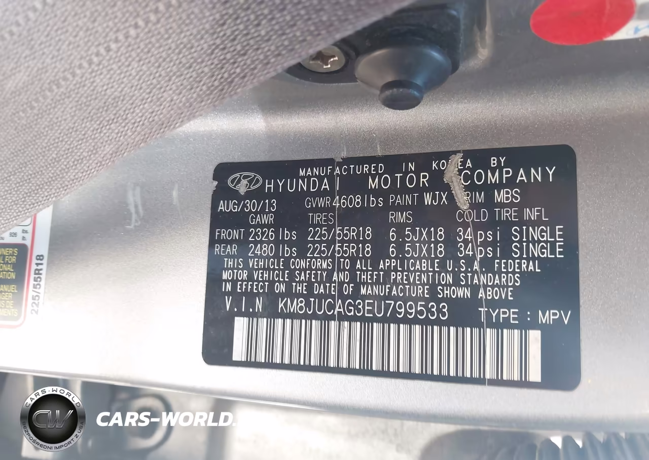 2014 Hyundai Tucson Limited VIN:KM8JUCAG3EU799533 - 9