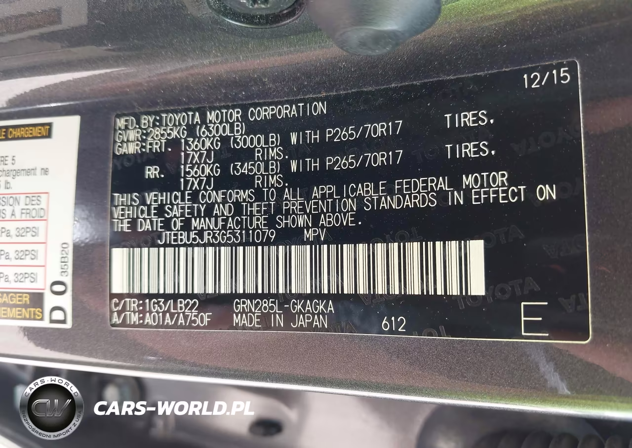 2016 Toyota 4Runner Sr5 Premium VIN:JTEBU5JR3G5311079 - 9