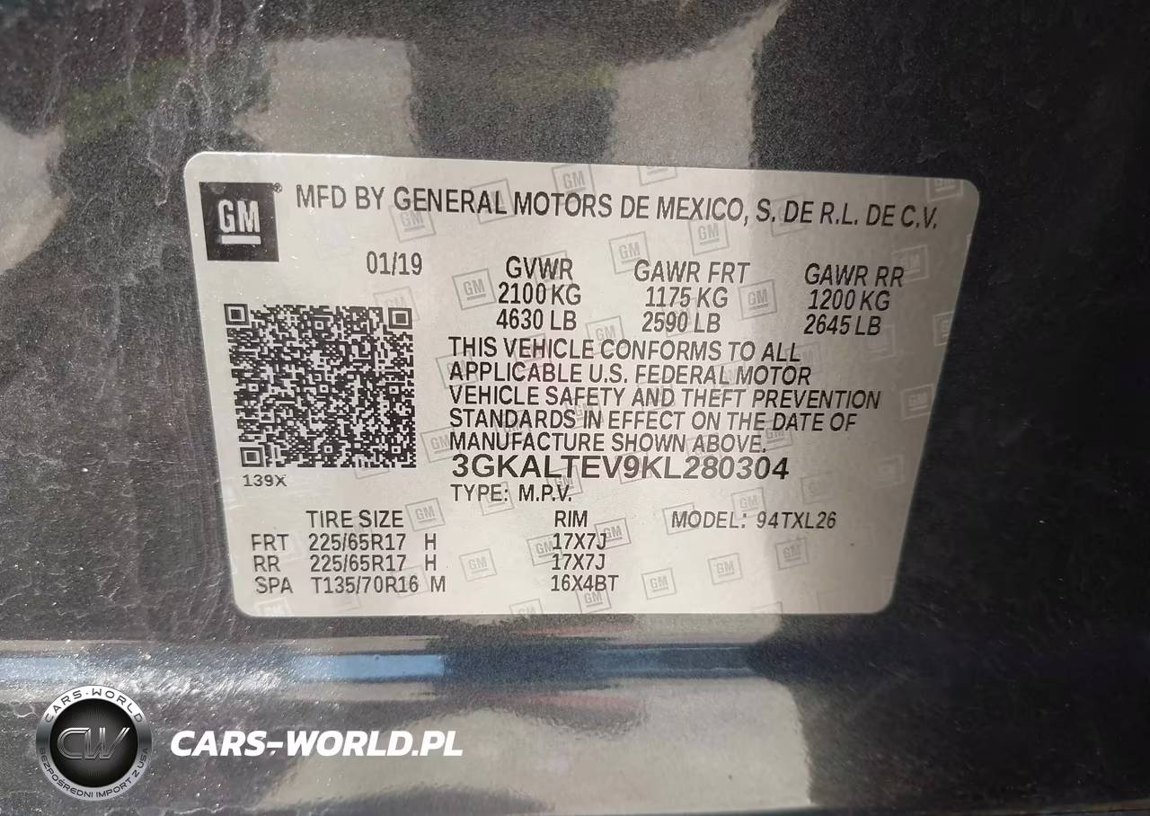 2019 GMC Terrain Sle VIN:3GKALTEV9KL280304 - 9