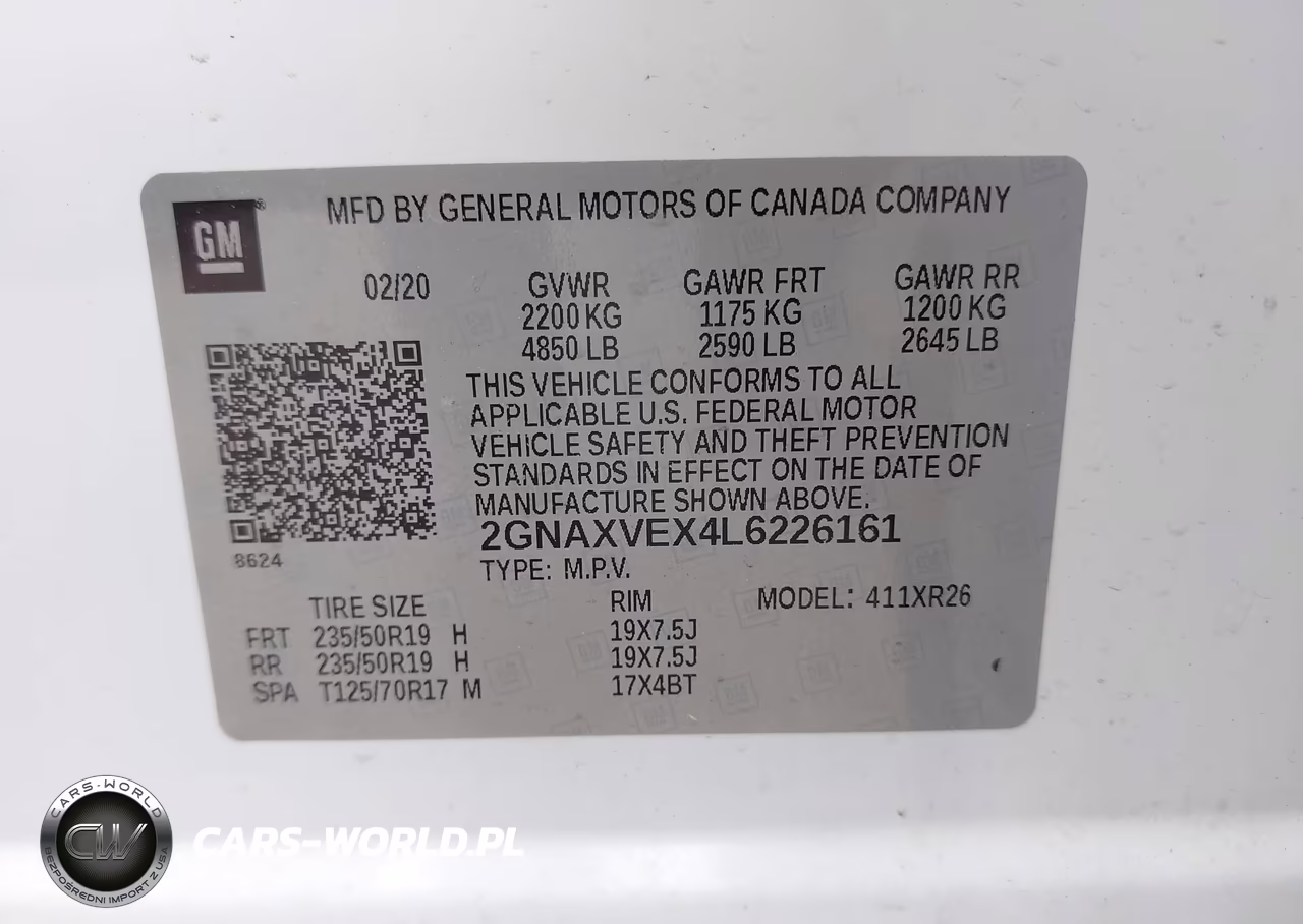 2020 Chevrolet Equinox Awd Lt 2.0L Turbo VIN:2GNAXVEX4L6226161 - 9