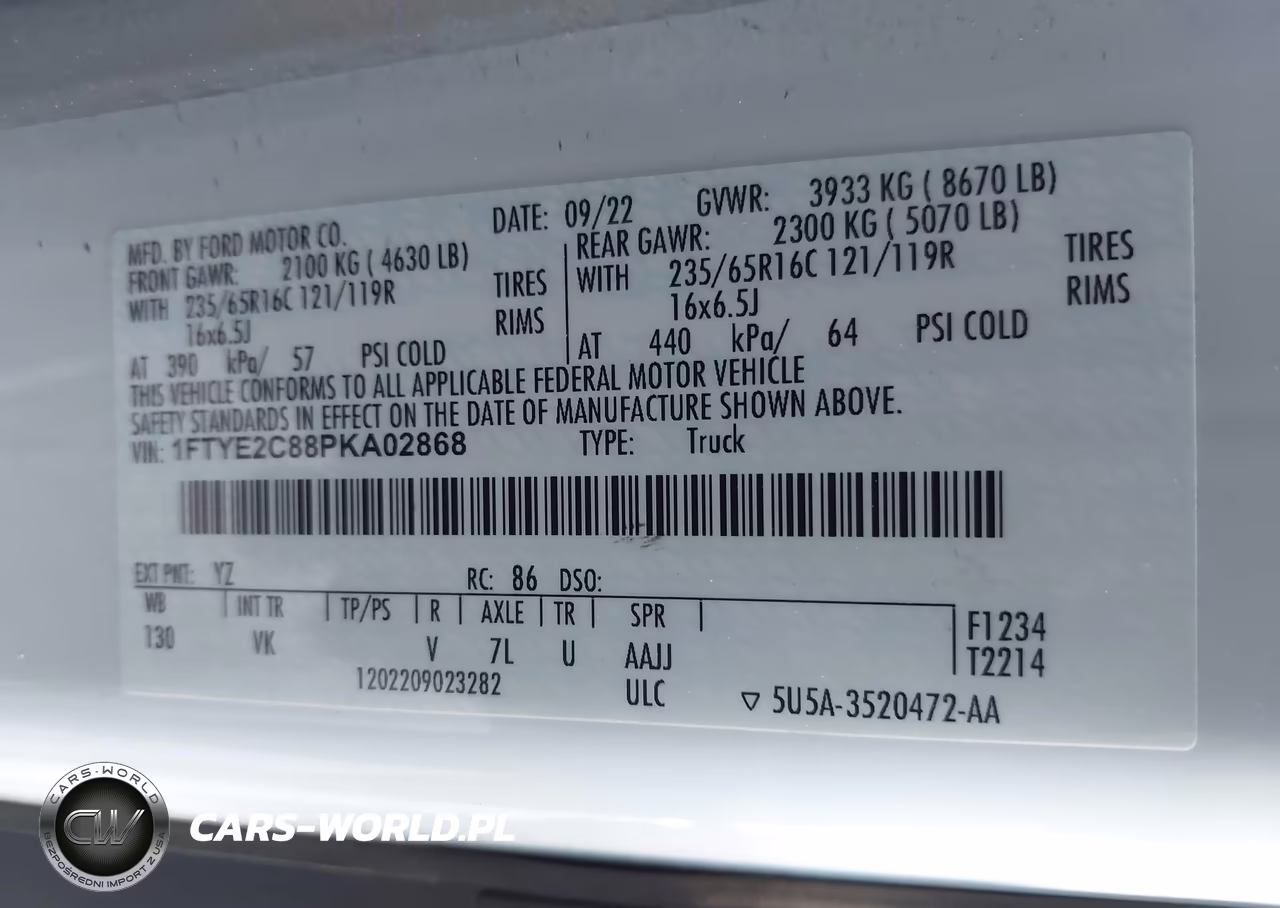 2023 Ford Transit-150 VIN:1FTYE2C88PKA02868 - 9