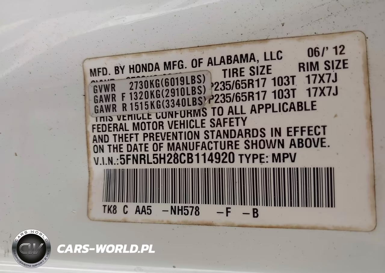 2012 Honda Odyssey Lx VIN:5FNRL5H28CB114920 - 9