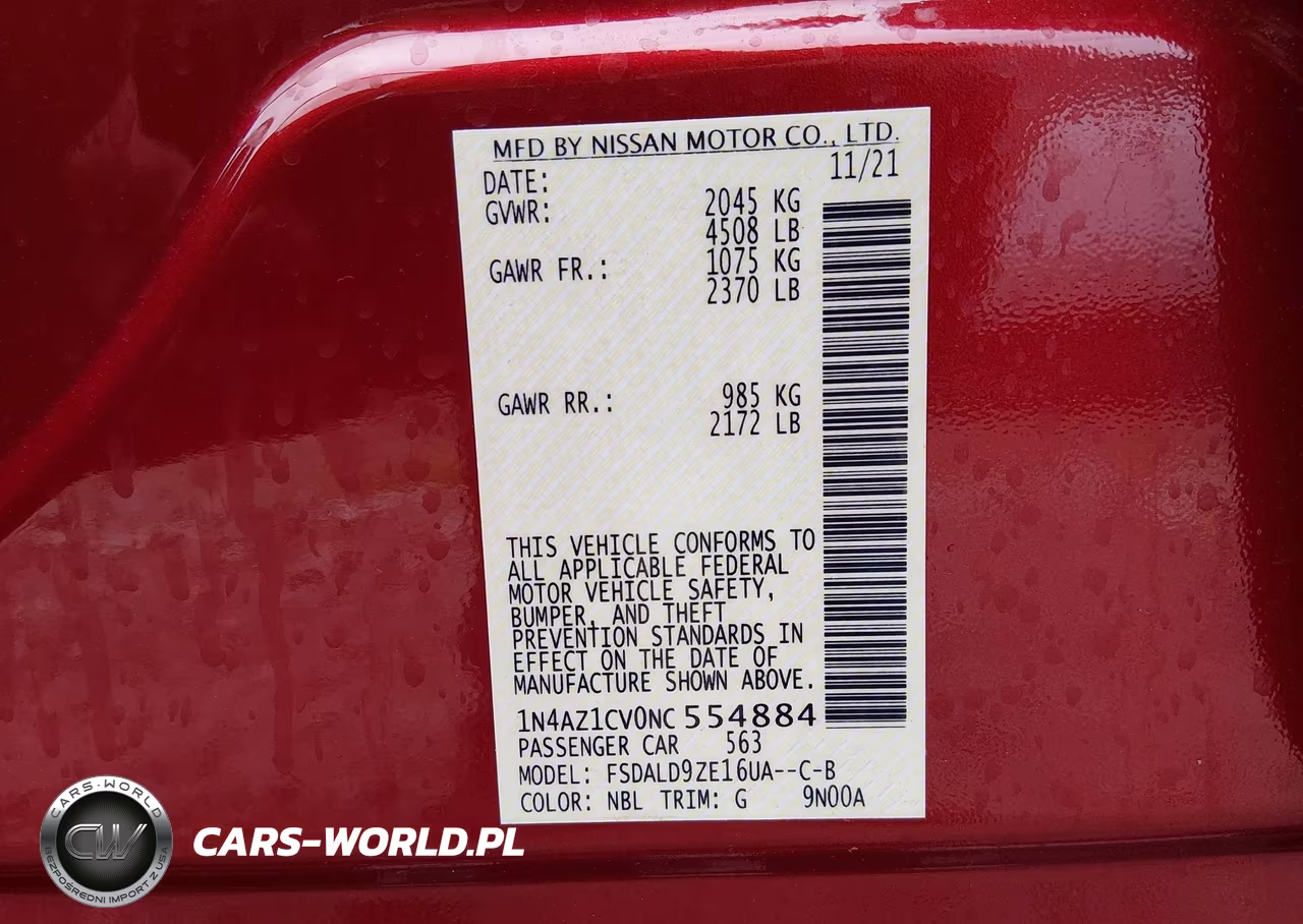 2022 Nissan Leaf Sv 40 Kwh VIN:1N4AZ1CV0NC554884 - 9