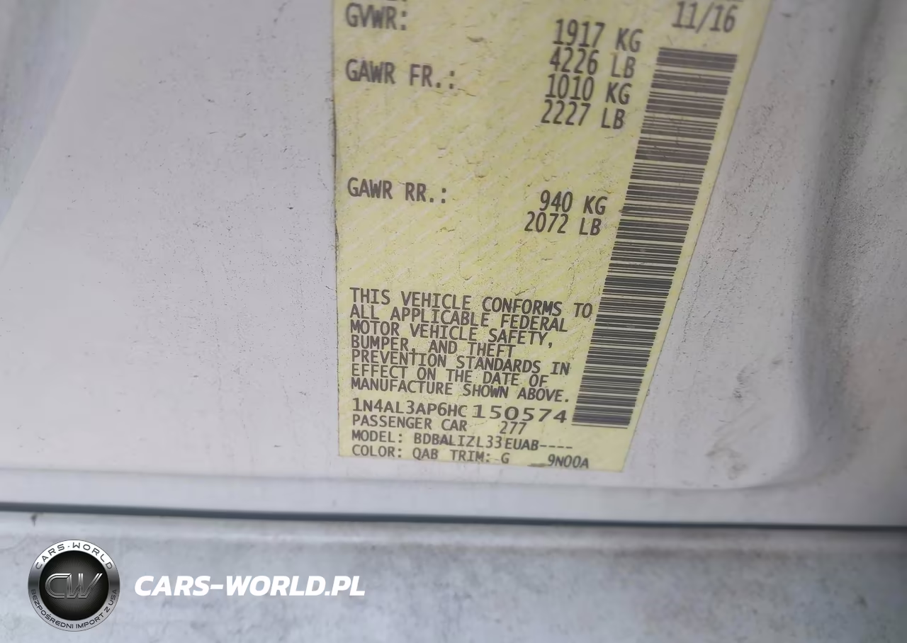 2017 Nissan Altima 2.5 Sv VIN:1N4AL3AP6HC150574 - 9