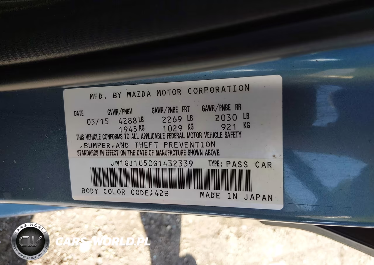 2016 Mazda Mazda6 VIN:JM1GJ1U50G1432339 - 9