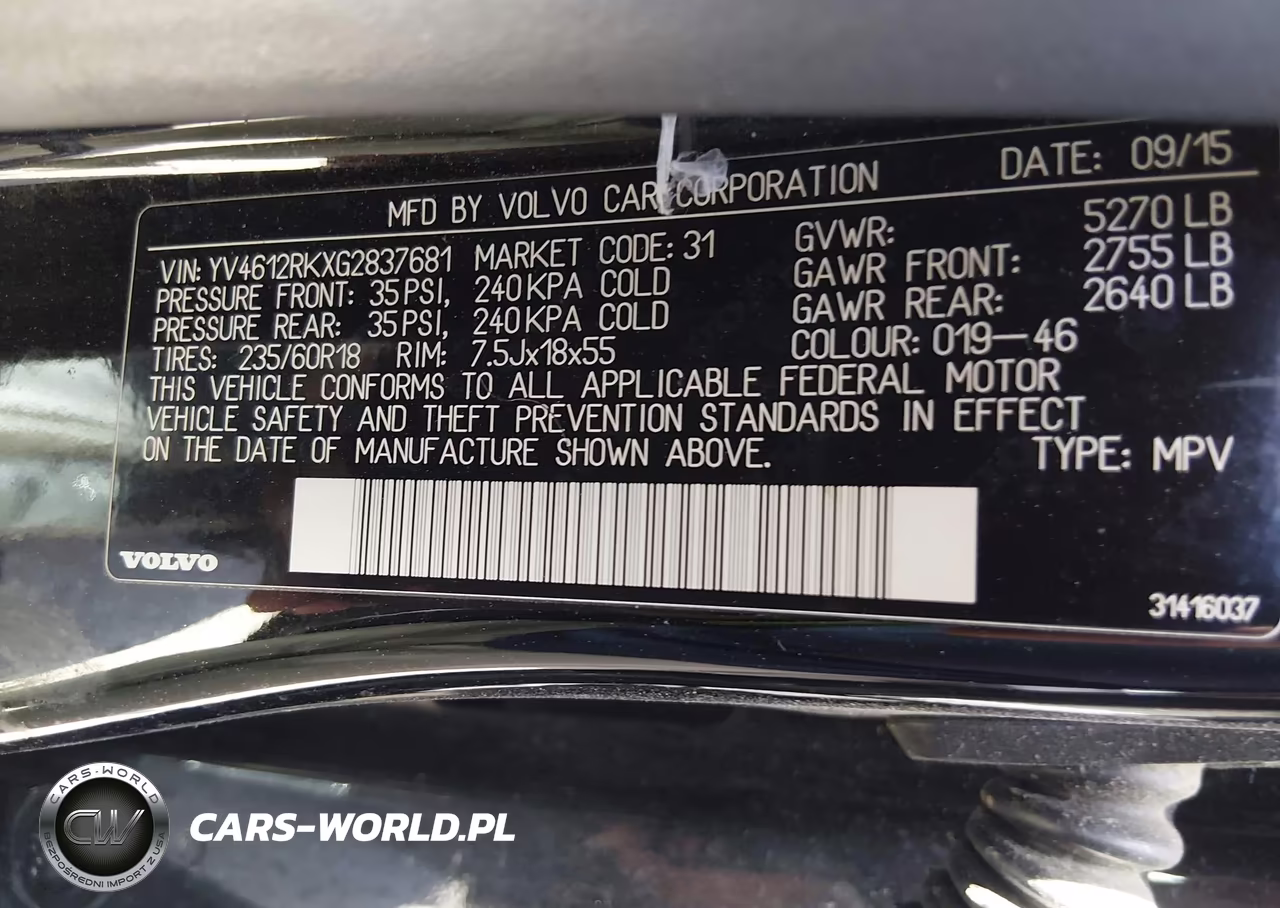 2016 Volvo Xc60 T5 Premier VIN:YV4612RKXG2837681 - 9