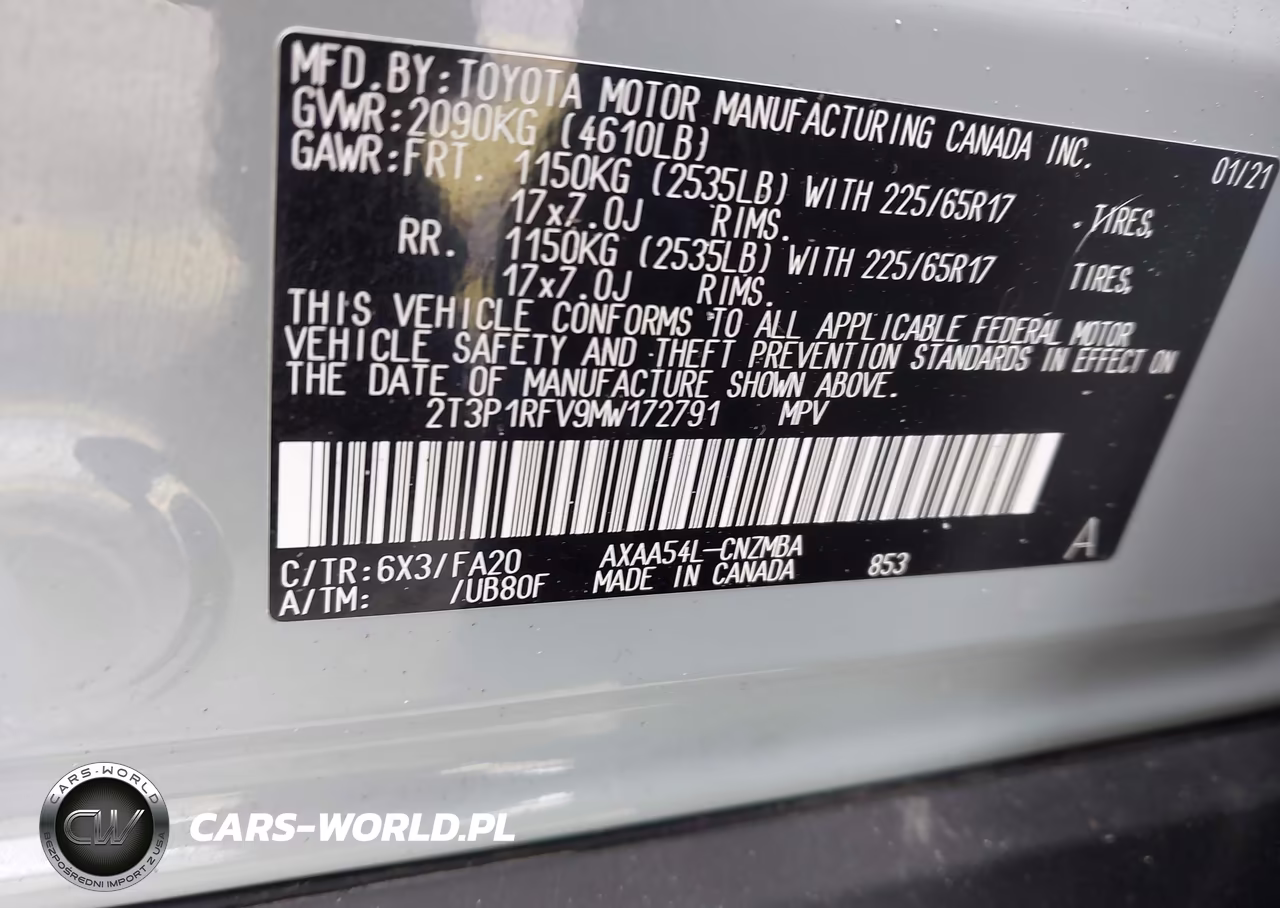 2021 Toyota Rav4 Xle VIN:2T3P1RFV9MW172791 - 9