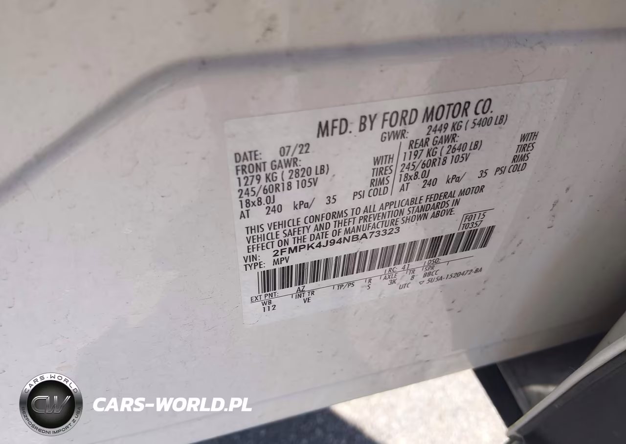 2022 Ford Edge Sel VIN:2FMPK4J94NBA73323 - 9