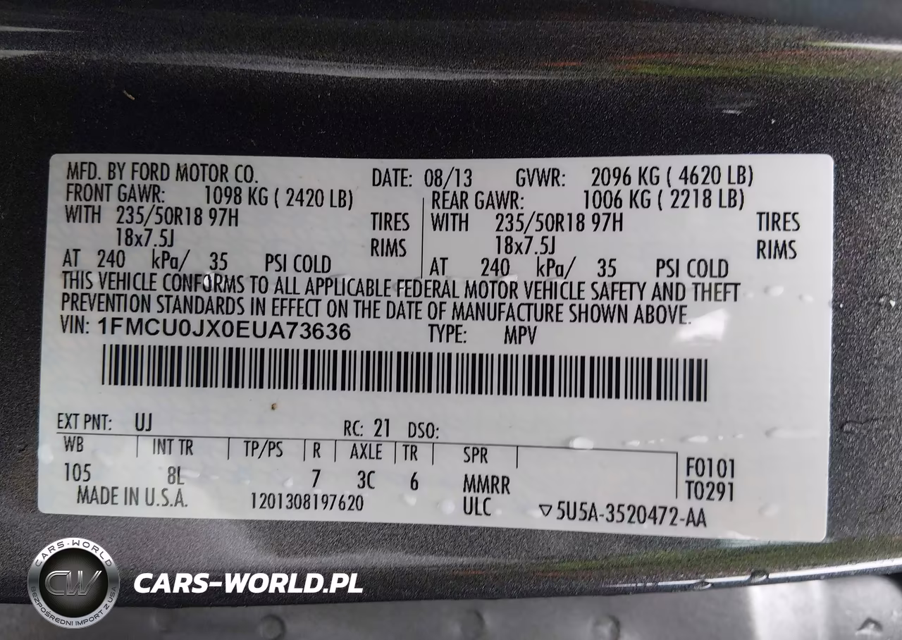 2014 Ford Escape Titanium VIN:1FMCU0JX0EUA73636 - 9