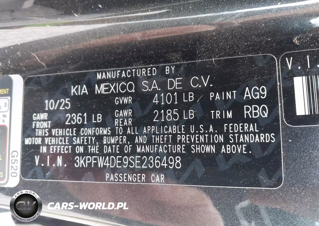 2025 Kia K4 Gt-Line VIN:3KPFW4DE9SE236498 - 9