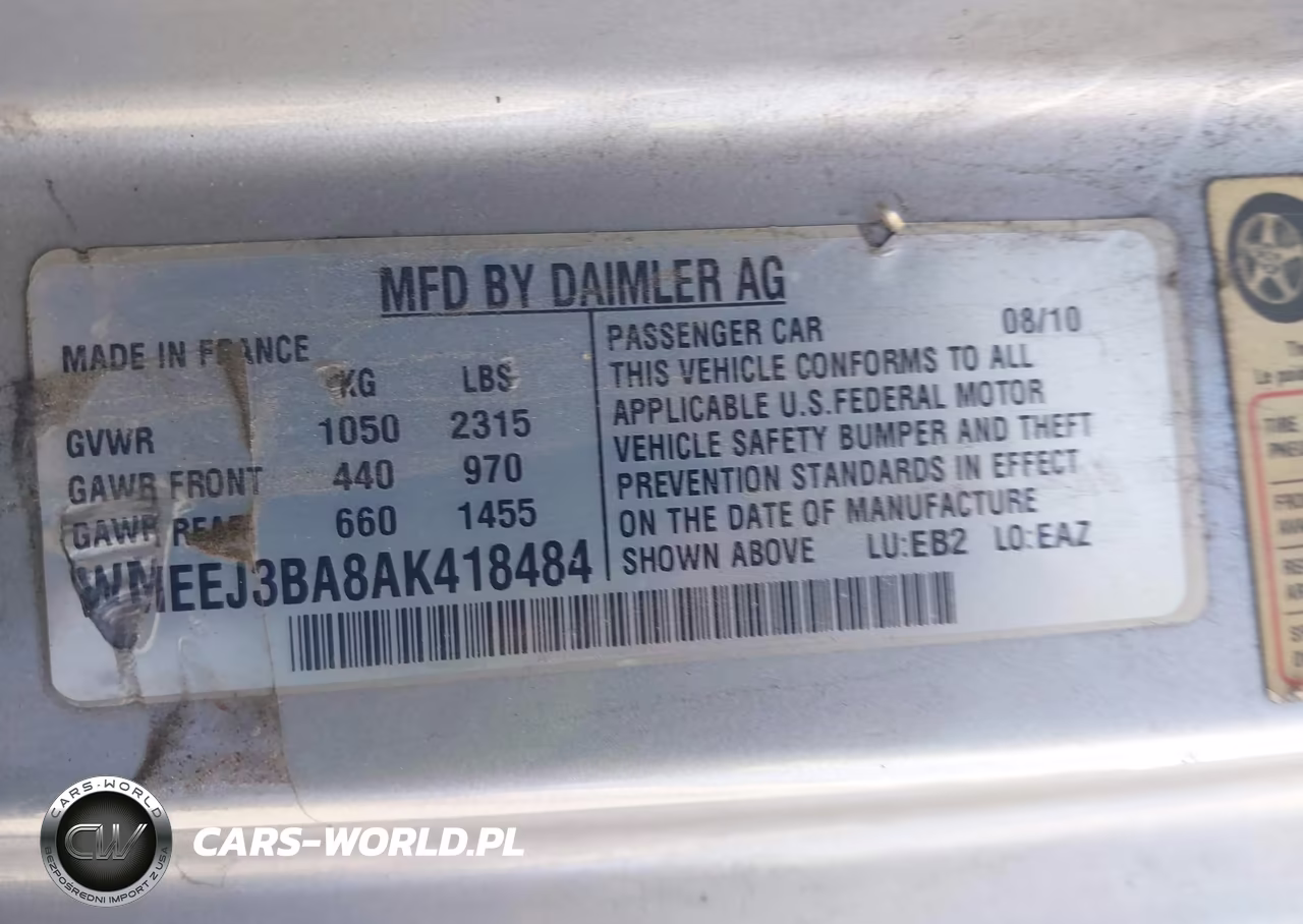 2010 Smart Fortwo Passion-Pure VIN:WMEEJ3BA8AK418484 - 9