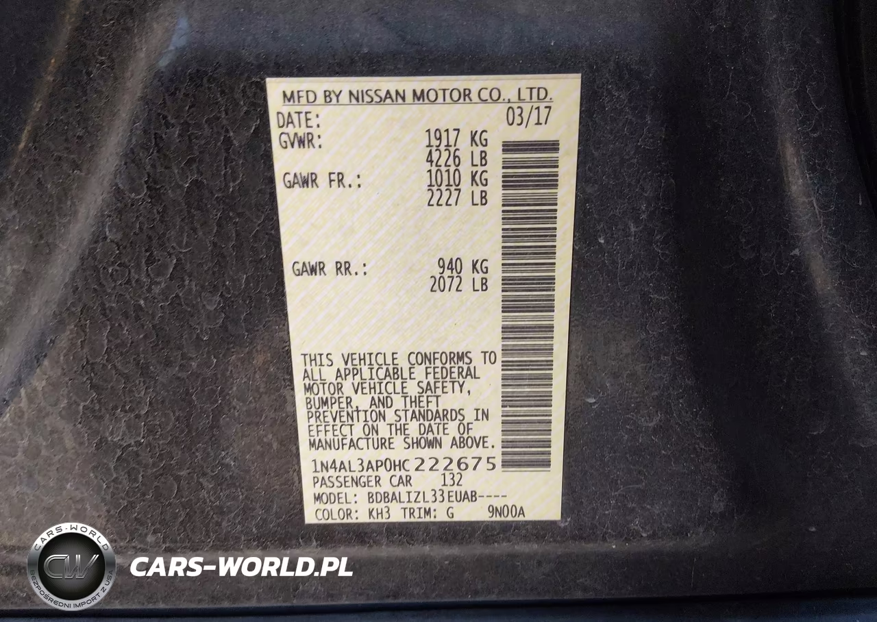2017 Nissan Altima 2.5 Sv VIN:1N4AL3AP0HC222675 - 9