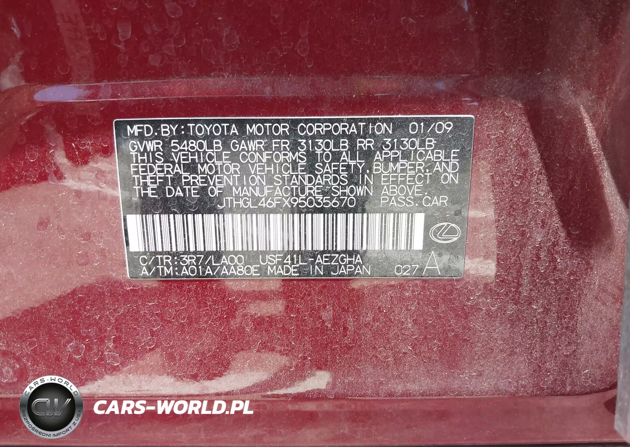 2009 Lexus Ls 460 L VIN:JTHGL46FX95035670 - 9