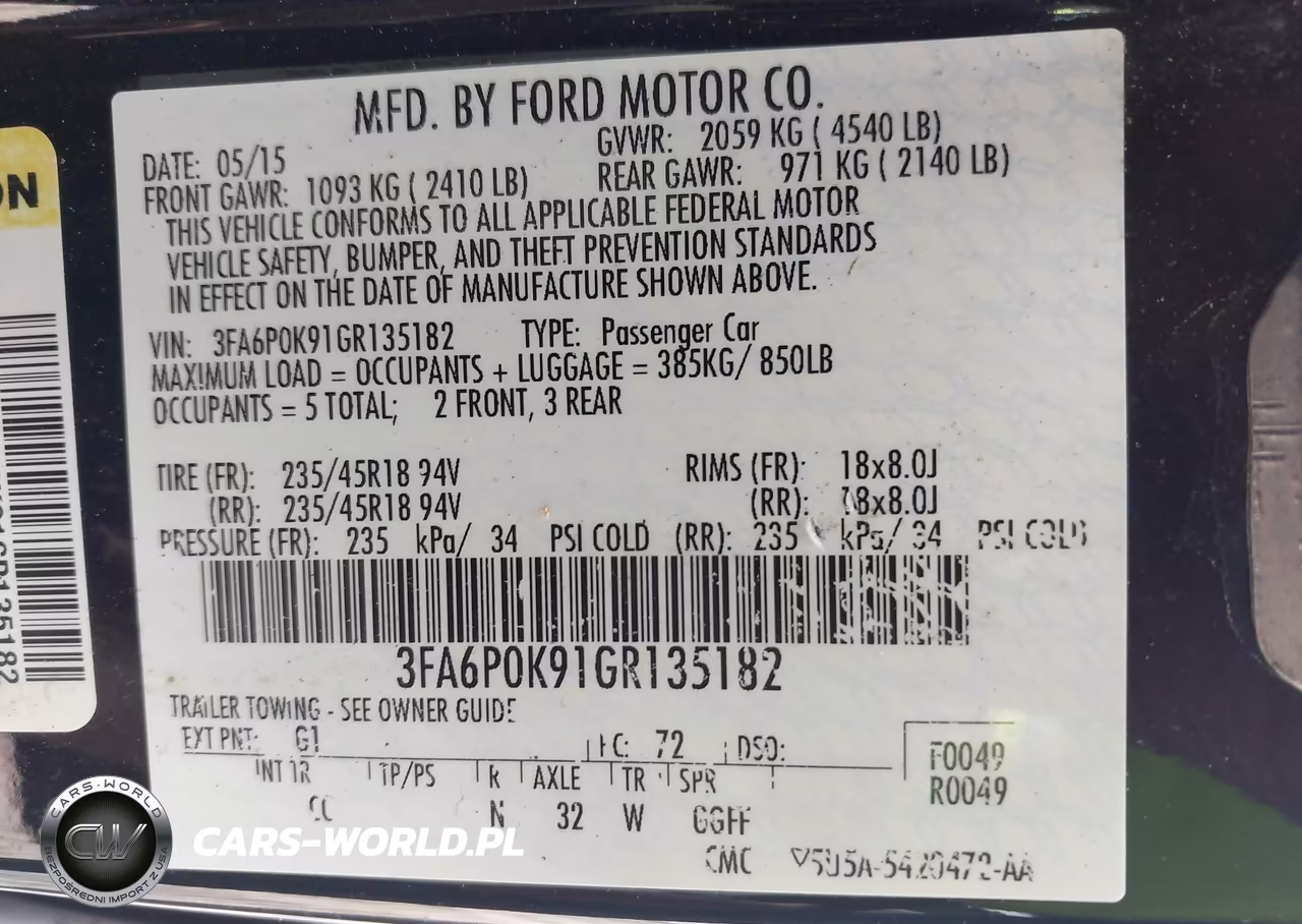 2016 Ford Fusion Titanium VIN:3FA6P0K91GR135182 - 9