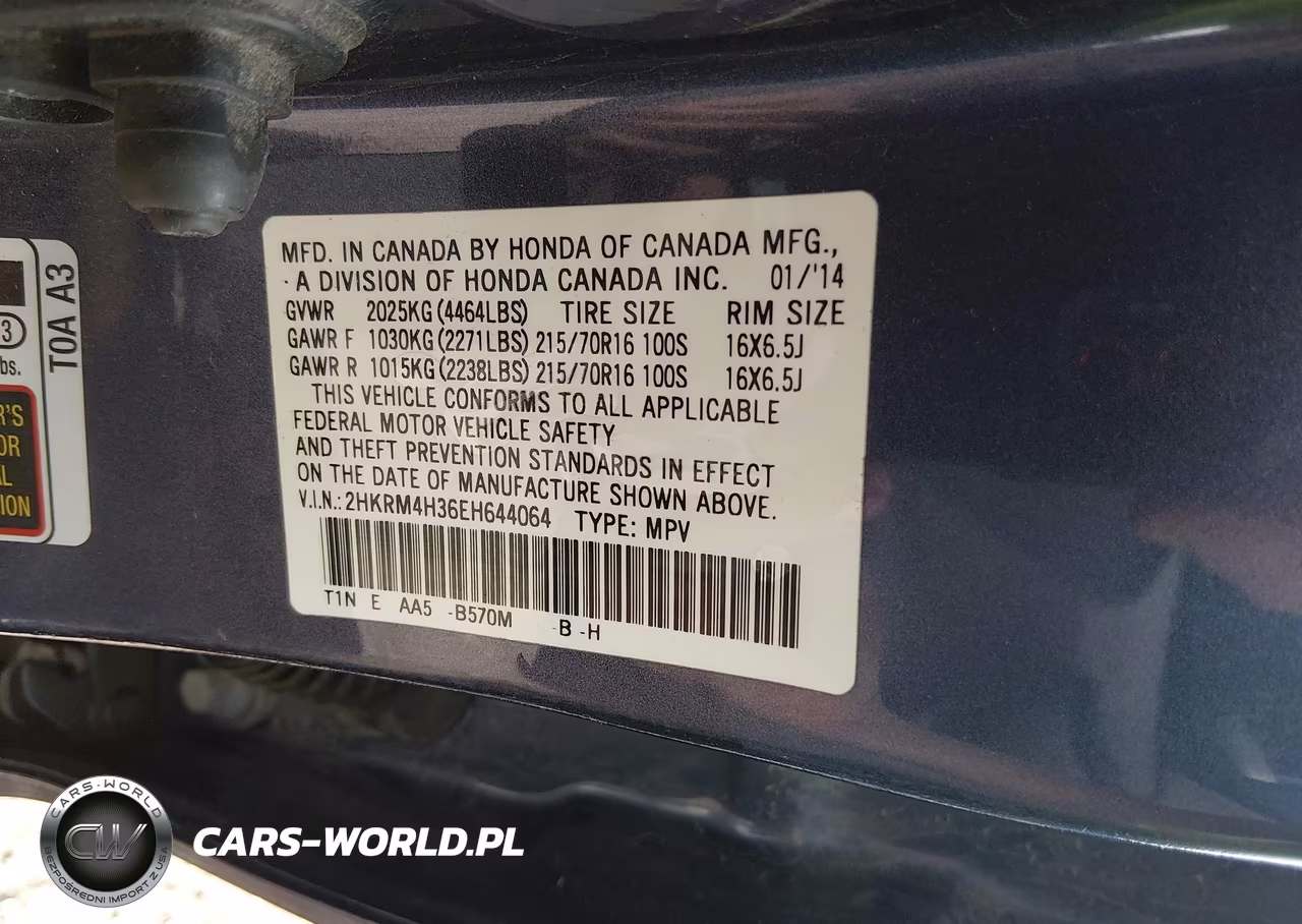 2014 Honda Cr-V Lx VIN:2HKRM4H36EH644064 - 9