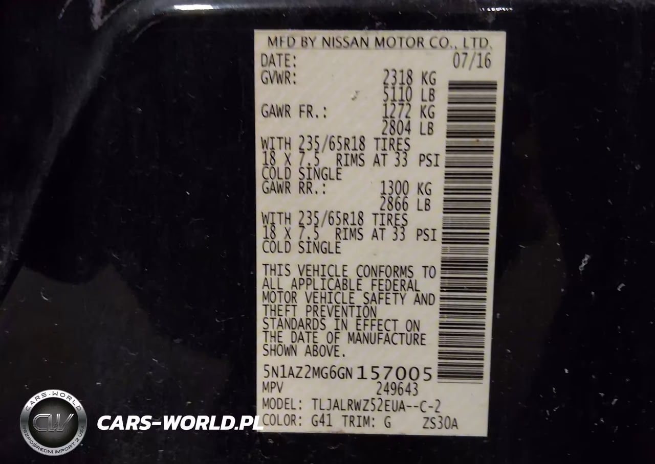 2016 Nissan Murano Sl VIN:5N1AZ2MG6GN157005 - 9