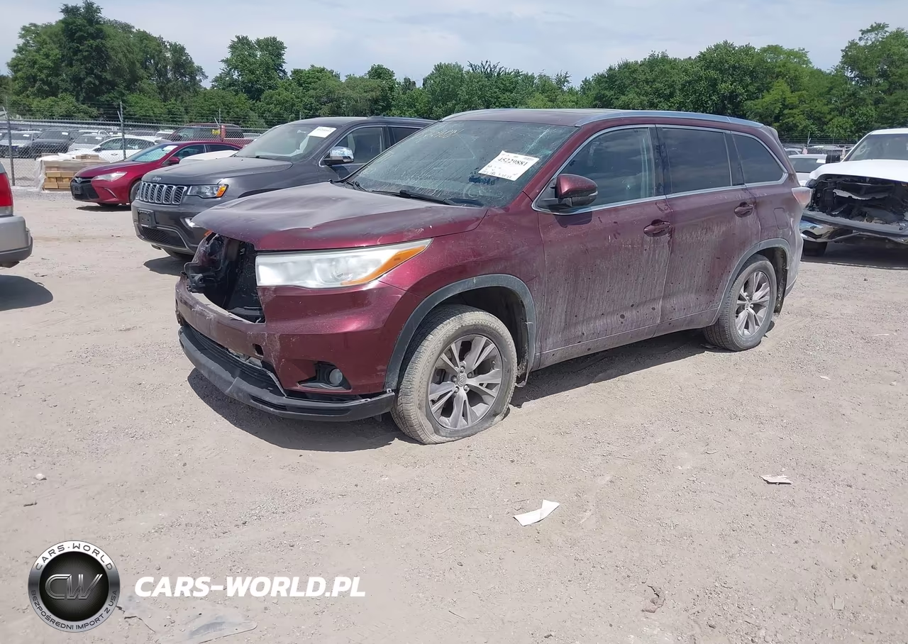 2014 Toyota Highlander Xle V6 VIN:5TDJKRFH4ES054647 - 2