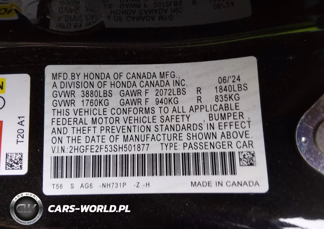 2025 Honda Civic Sport VIN:2HGFE2F53SH501877 - 9