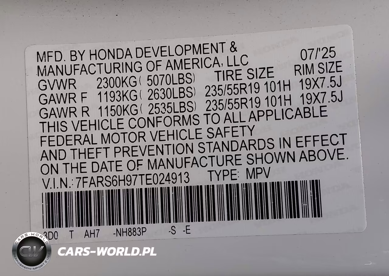 2026 Honda Cr-V Hybrid Awd Sport Touring VIN:7FARS6H97TE024913 - 9