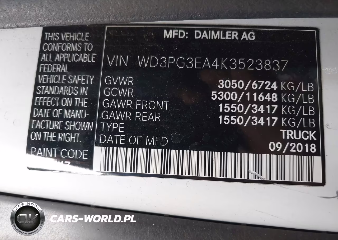 2019 Mercedes-Benz Metris VIN:WD3PG3EA4K3523837 - 9