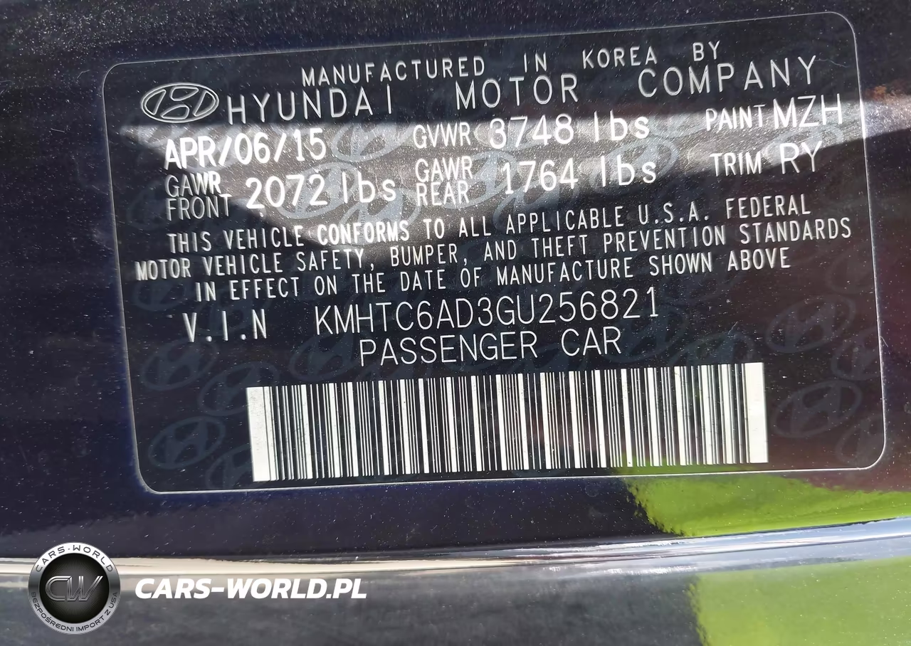 2016 Hyundai Veloster VIN:KMHTC6AD3GU256821 - 9